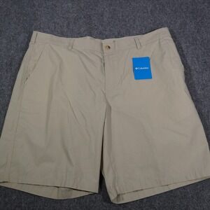 Columbia Mens 40‎ Regular Beige Casual Chino Shorts Comfort Outdoor New